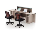 CONELLI Reception Desk  2.4M - Light Walnut