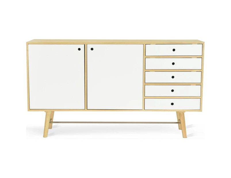 AXTELL Sideboard Buffet 180cm - White & Oak