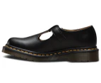 Dr. Martens Women's Polley Smooth Mary Jane T-Bar Shoes - Black Smooth - Black