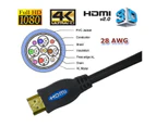 HDMI 2.0 High Speed Cable 2M Gold Plated Connectors Ethernet ARC HD 1080p 3D Cinema Plus 28AWG 4K 60Hz HDCP