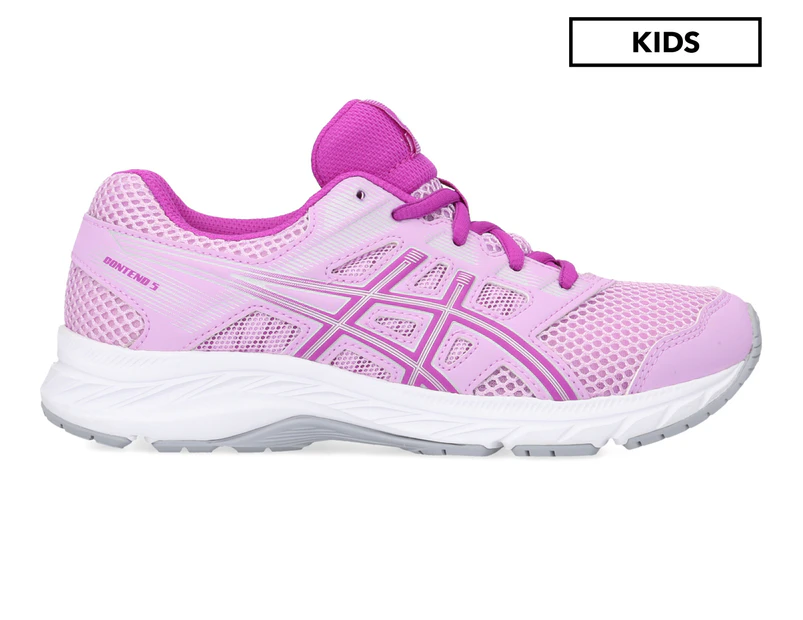 ASICS Girls' Contend 5 Grade School Running Shoes - Astral/Orchid