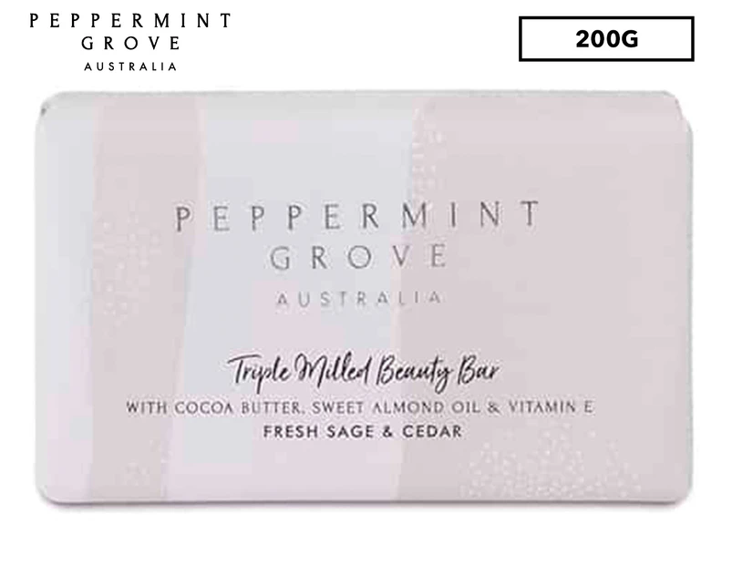Peppermint Grove Triple Milled Beauty Bar Soap Sage & Cedar 200g