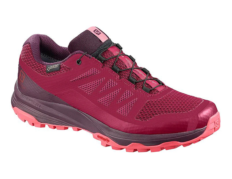 Salomon Women's XA Discovery GTX Trail Running Shoes - Red/Purple/Calypso Coral