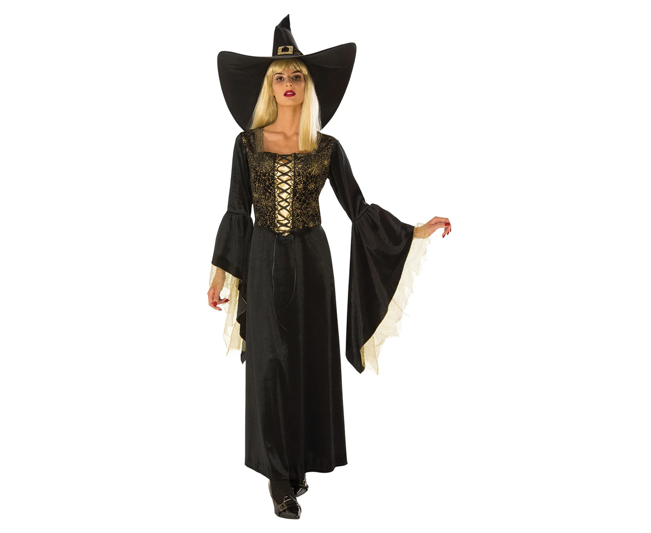 Rubie's Adult Golden Web Witch Costume - Black