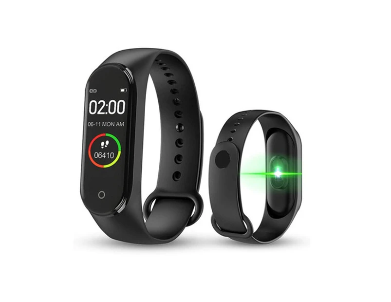 M4 Smart Watch Sports Heart Rate Fitness Tracker Motion - Black (AU Stock)