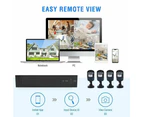 Security Kit, 4 x Cameras, 8CH DVR, Home CCTV Security Camera IR Surveillance System Kit, 1TB Hard Drive