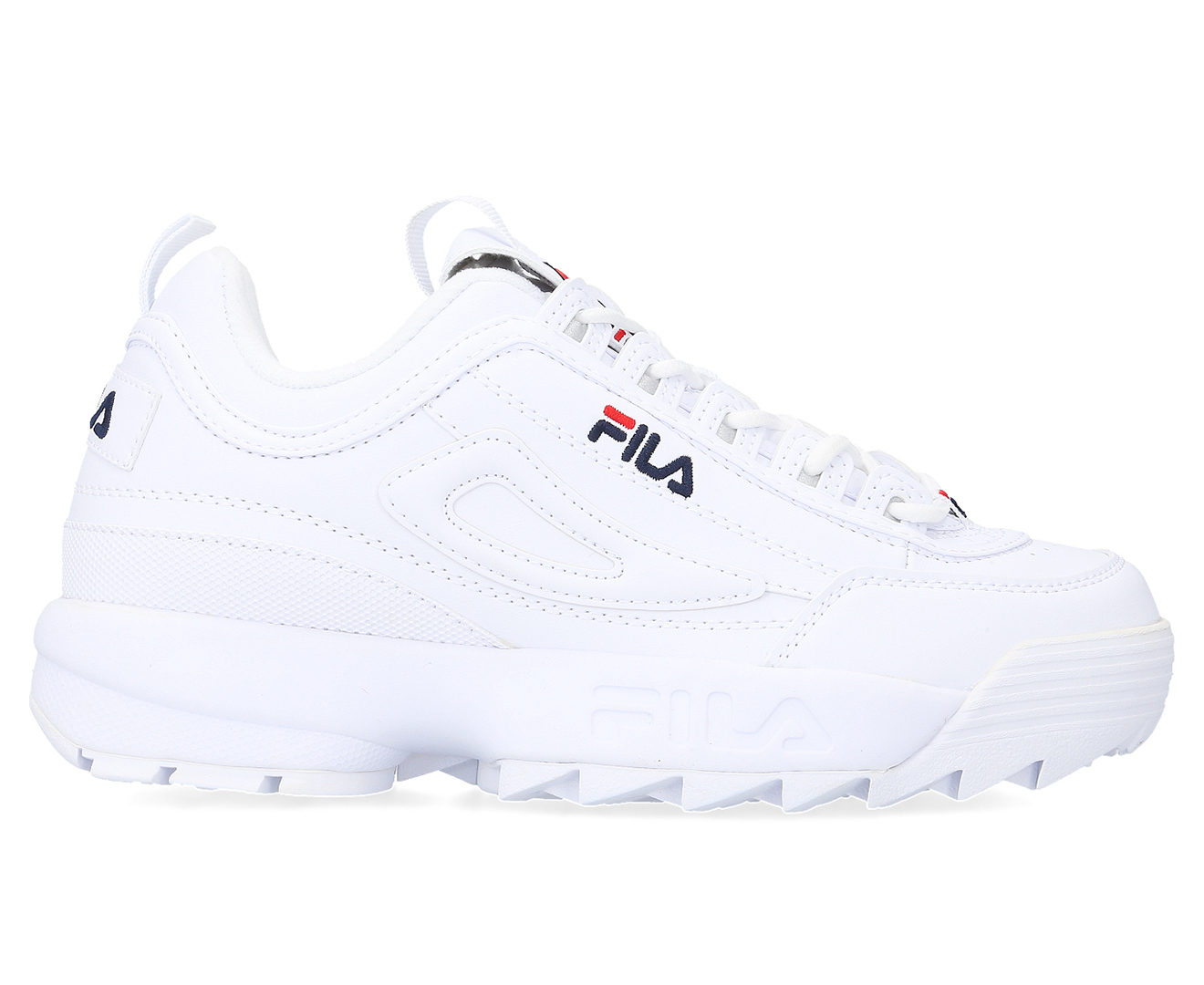 Fila Women's Disruptor II Sneakers - White/Peacoat/Red | Catch.com.au