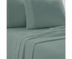 Flannel Sheet Set Egyptian Cotton 175 GSM Brushed - Colour Chinois Green/Sea Foam