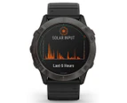 Garmin 51mm Fēnix 6X Pro Solar Edition GPS Smartwatch - Carbon Grey/Black