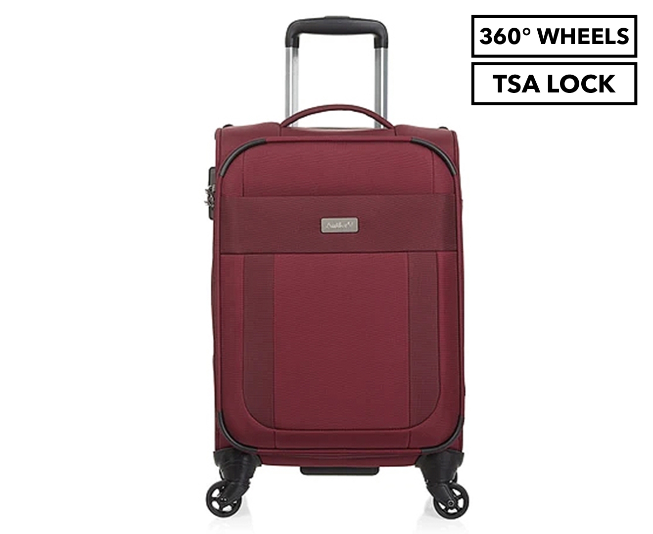 antler burgundy suitcase