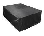Outdoor Furniture Rectangular Table Set Cover Oxford Dust Waterproof UV Resistant - Black