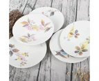 5 Piece Ceramic Handpaint Autumn Floral Dining Set Plates Kitchen Dinnerware Set