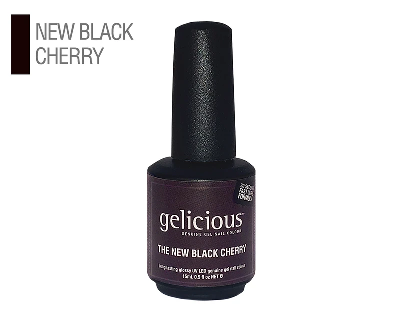 Gelicious UV LED Gel Nail Polish 15mL - The New Black Cherry