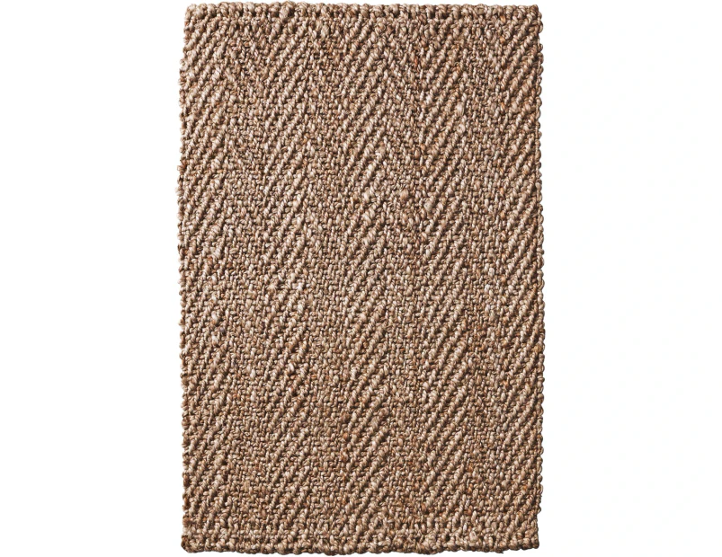 Handwoven Herringbone Natural Silver Jute Rug with Rubber Backing-Natural Silver Jute