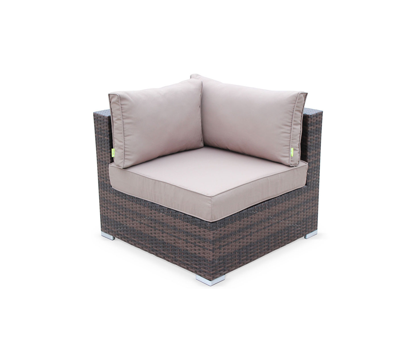 rattan corner sofa thick cushions