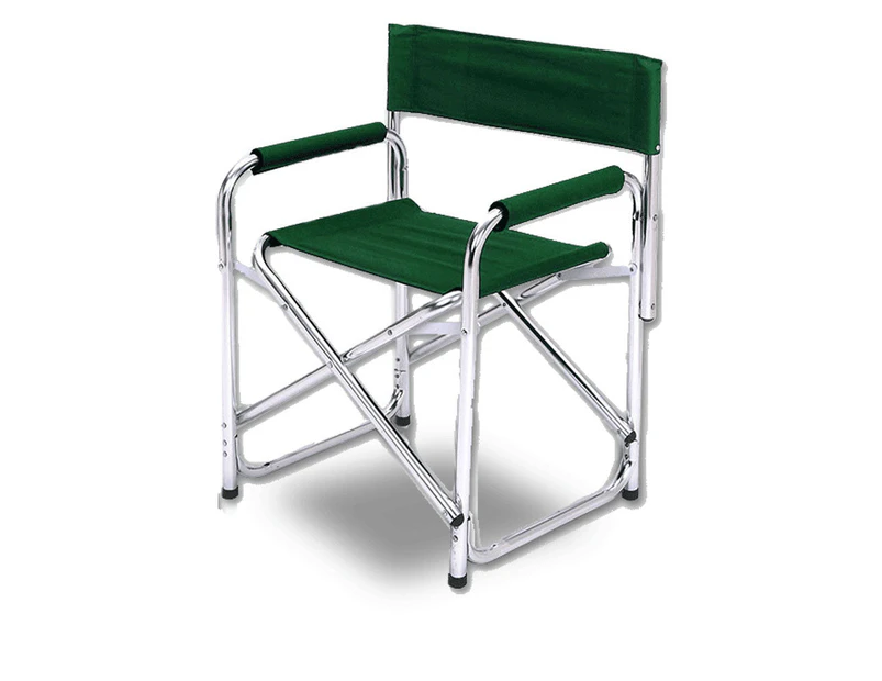 Directors Aluminium Folding Chair Camping Picnic Director Fishing Foldable - green