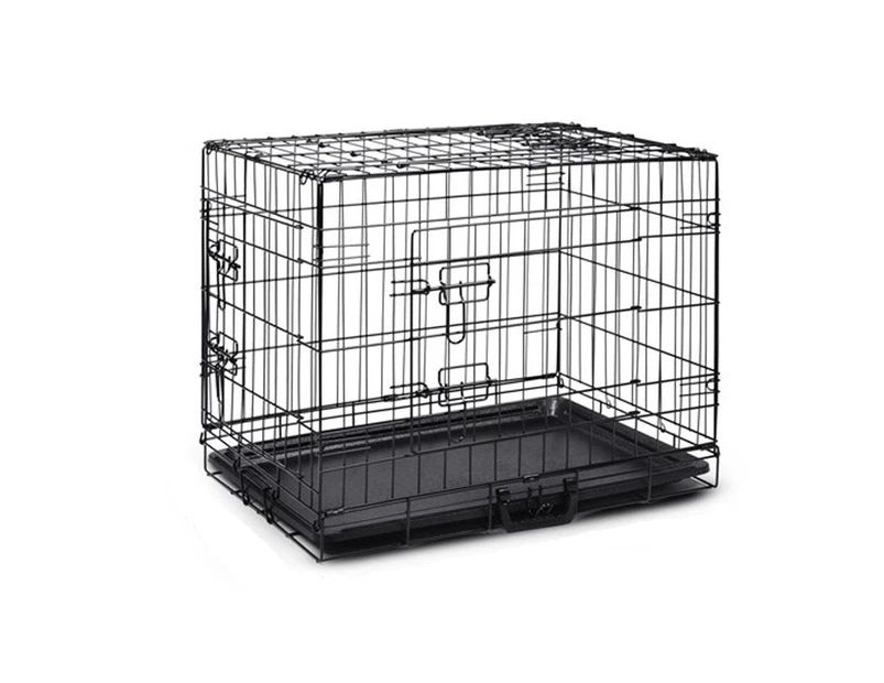 42" Portable Pet Dog Cage Collapsible Metal Crate Kennel