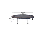 Mini Trampoline Jogger Rebounder Home Gym Workout Fitness - black