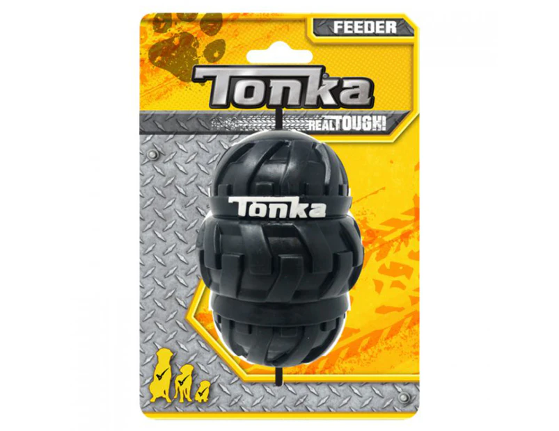 Tonka 4" Tri-Stack Tread Feeder Dog Chew Toy
