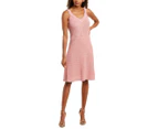 St. John Women's  Wool-Blend A-Line Dress - Pink