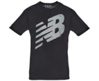 New Balance Men's Graphic Heathertech Tee / T-Shirt / Tshirt - Black