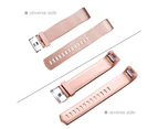 WIWU Square Pattern Soft Silicone Sports Wrist Band Small/Large For Fitbit Charge 2 - RoseGold