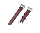 WIWU 20mm Oil Wax Genuine Cowhide Leather Watchband Quick Release Easyfit Strap For Garmin Fenix 6S/Fenix 6S Pro Etc-Deep Red