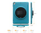 WIWU Spider Man 3-Layer Multi-Function Case Hand Strap Tablet Shell For iPad 5/6 iPad Air1/2 iPad Pro 9.7-Light Blue