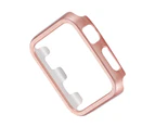 WIWU PC Brushed Watch Case Hard Frame Bumper Protection For Apple Watch Series 1/2/3-Rose Gold