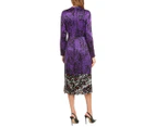 Escada Women's  Silk Midi Dress - Purple