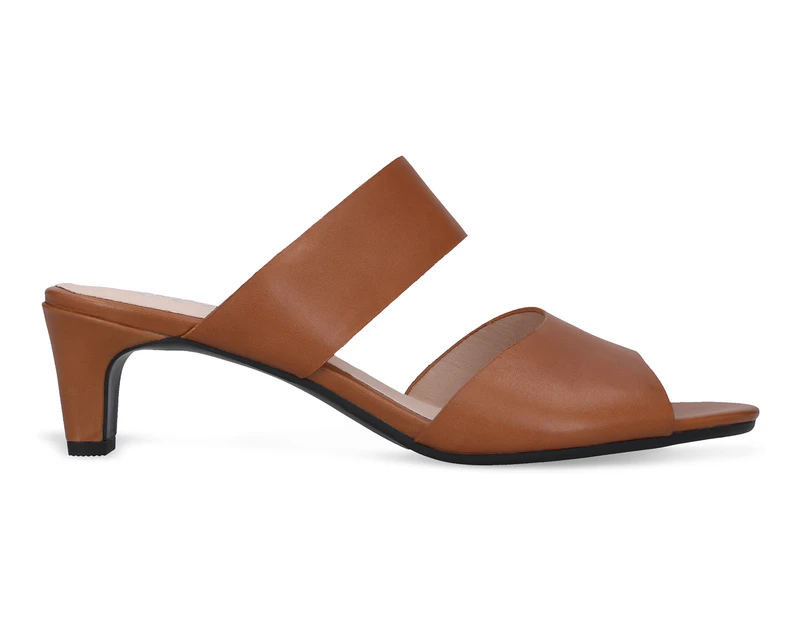 ECCO Women's Shape Sleek Sandal 45 Heels - Brown