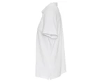 NNT Women's Short Sleeve Deep Placket Polo Shirt - White