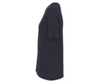 NNT Women's Short Sleeve Knit Top - Navy