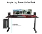 Eureka Ergonomic I60-SLB Large Racing Home Office Gaming Desk - Black 4