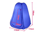 Pop Up Camping Shower Toilet Tent Outdoor Privacy Portable Change Room Shelter - blue