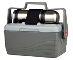 Thermos 6.6L/1L Insulated Lunch Lugger Food Container & Stainless Steel Flask - Grey/Silver