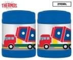 2 x Thermos 290mL Funtainer Stainless Steel Food Jar - Truck Blue 1