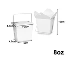 Bulk Packs 50 pcs White Noodle Box Pail With Metal Wire Handle