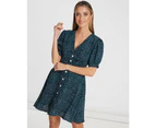 Calli Women's Clara Mini Dress - Emerald Spot