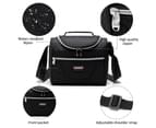 Sannea Large Durable Insulated Cooler Lunch Bag-Black 2