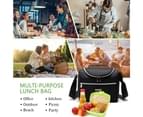 Sannea Large Durable Insulated Cooler Lunch Bag-Black 5