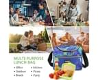 Sannea Large Durable Insulated Cooler Lunch Bag-Blue 4