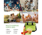 Sannea Insulated Lunch Box Lunch Bags Large Capacity Lunch Bag-Green
