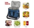 Sannea Insulated Lunch Box Lunch Bags Large Capacity Lunch Bag-Blue 4
