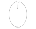 Guess Lettering Necklace - Silver