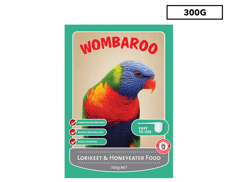Wombaroo Passwell Lorikeet & Honeyeater Bird Food 300g