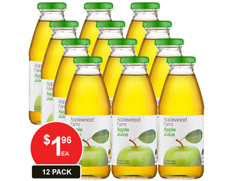 12 Pack, Applewood 350ml Apple Juice