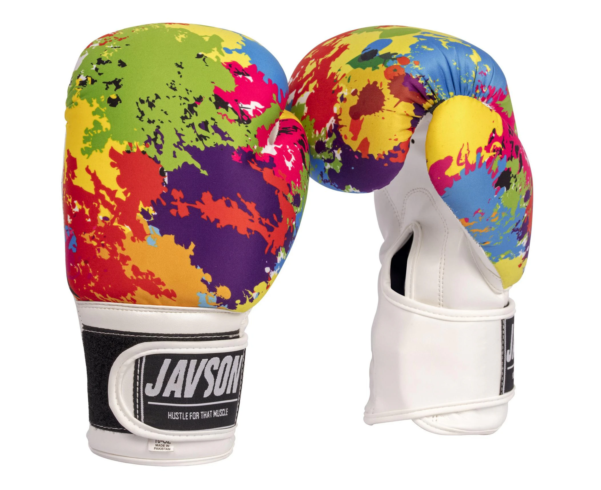 Javson Boxing Gloves 10oz Training Fight Punch Bag MMA Sparring Kickboxing UFC AU - Multicolour