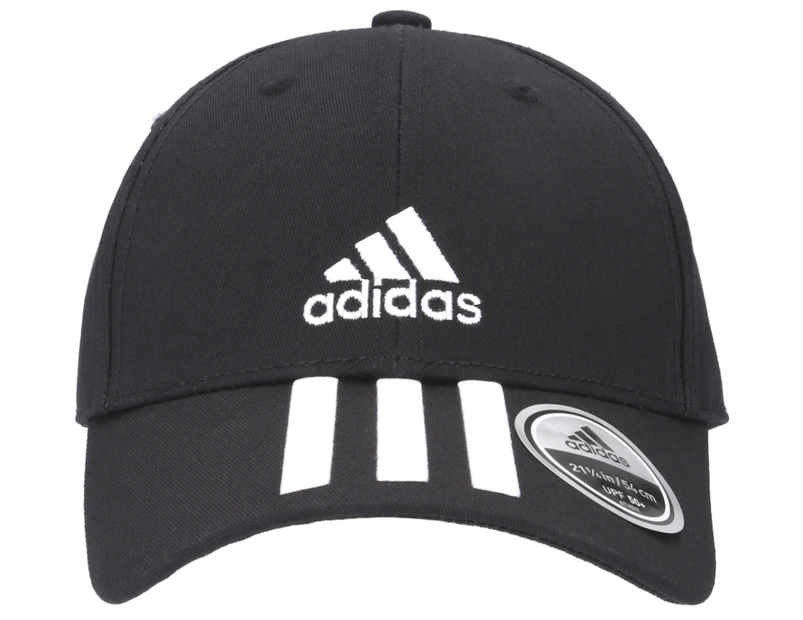 Adidas Youth 3-Stripes Twill Baseball Cap - Black/White