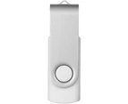 Bullet Rotate Basic Usb Flash Drive (Pack Of 2) (White/Silver) - PF2454